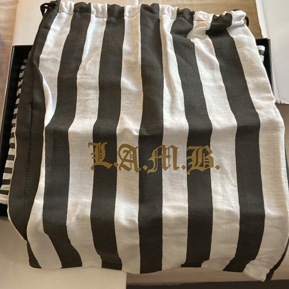 NIB L.A.M.B. Gwen Stefani Leather peep toe heels 10M Gorgeous! - Picture 14 of 16